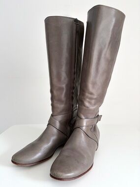 Cole Haan - Gray Leather Knee High Riding Boots - Size 8